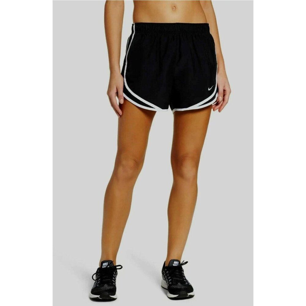 Nike Womens Black Shorts XS Dri-FIT Tempo Running Mid-Rise Lined Workout Fitness